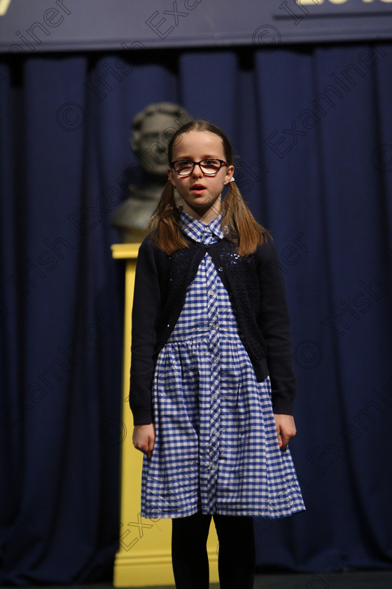 Feis25032018Sun48 
 48
Beatrice Cahill reciting her poem
 Speech and Drama Class: 366: Solo Verse Speaking Girls 9 Years and Under Section 5 Feis Maitiú 92nd Festival held in Fr. Mathew Hall. EEjob 25/03/2018 Picture: Gerard Bonus