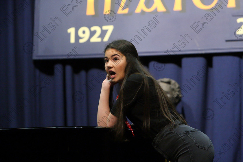 Feis27032018Tue69 
 69~70
Molly O’Mahony from Ballyvolane giving a Bronze Medal Performance of “”The Latte Boy” from As I Am.
 Singing Class: 111: “The Edna McBirney Memorial Perpetual Cup” Solo Action Song 16 Years and Under Section 2 Feis Maitiú 92nd Festival held in Fr. Mathew Hall. EEjob 27/03/2018 Picture: Gerard Bonus