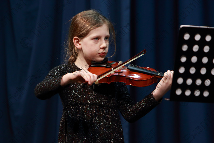 Feis0402109Mon35 
 35~36
Emily O’Connell performing set piece.

Class: 242: Violin Solo 8 Years and Under (a) Carse–Petite Reverie (Classical Carse Bk.1) (b) Contrasting piece not to exceed 2 minutes.

Feis Maitiú 93rd Festival held in Fr. Matthew Hall. EEjob 04/02/2019. Picture: Gerard Bonus