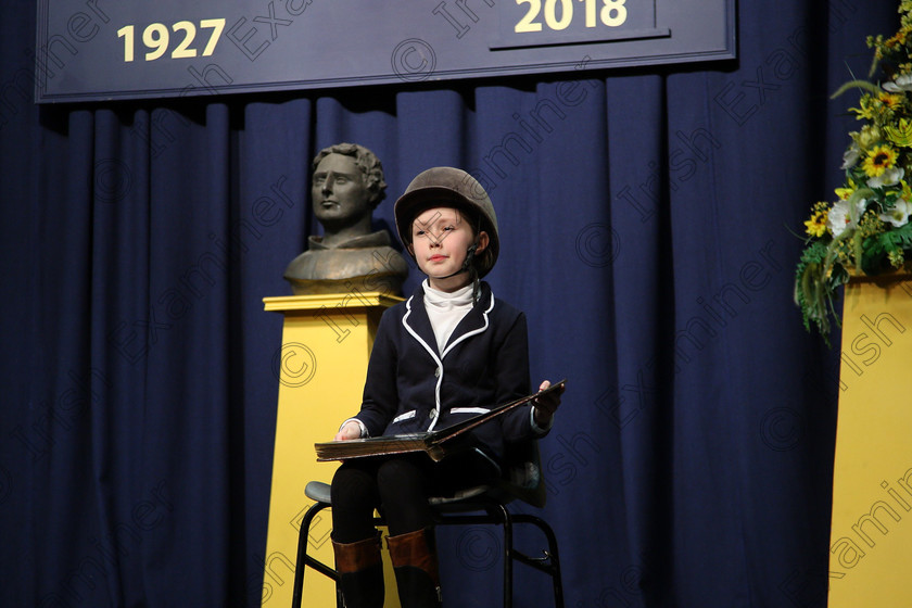 Feis14032018Wed18 
 17~18
Aisling Hyde giving a 5rd place performance of Emily The Resident Ghost 
 Speech and Drama Class: 328: “The Fr. Nessan Shaw Memorial Perpetual Cup” Dramatic Solo 10 Years and Under Section1Feis Maitiú 92nd Festival held in Fr. Mathew Hall. EEjob 14/03/2018 Picture: Gerard Bonus.