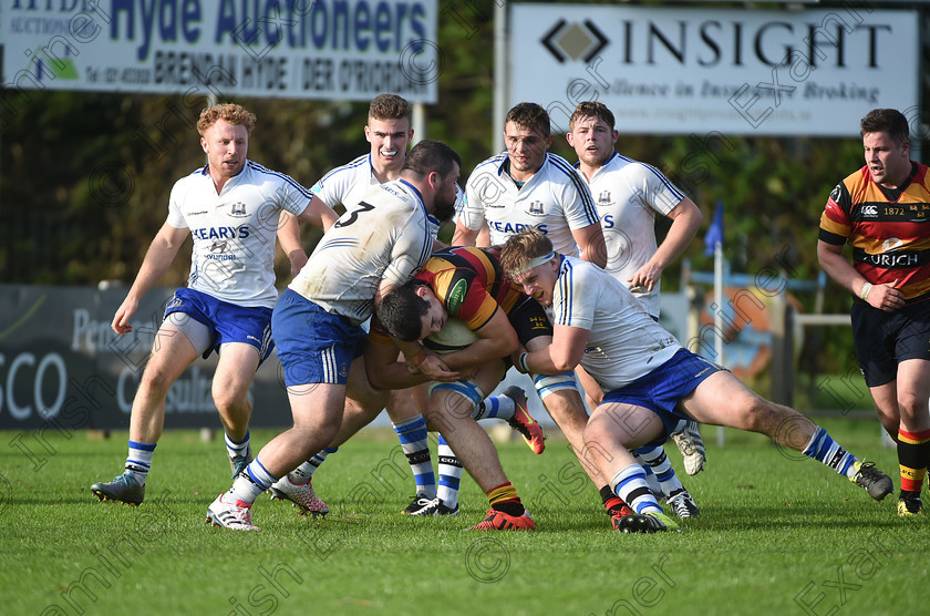 LC-con-07 
 EEXX sport 08/10/2016.
Ulster Bank All-Ireland League; Cork Constitution vs Lansdowne FC at Temple Hill.
Cork Con defend against Lansdowne FC.
Pic; Larry Cummins