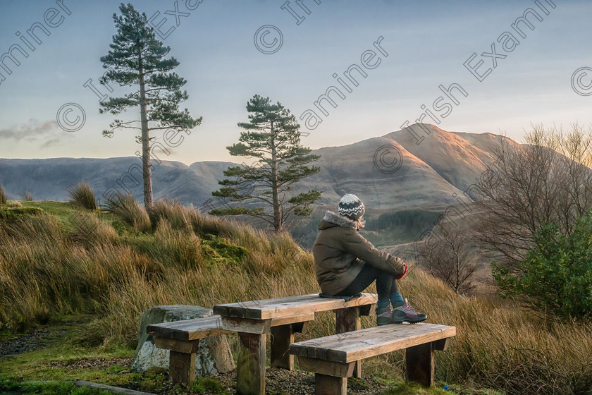 Sheffrey Pass 
 Sheffrey Pass, Co. Mayo. The Sheefrey hills are located in between Westport, Leenaun and Louisburgh. It's a beautiful area with some spectacular views. I was out for a drive yesterday (Monday 2nd Jan 2017) with my wife, Michelle and two year old James. We stopped here to look at the sunset. This is a picture of an unknown hiker also admiring the sunset.
https://en.wikipedia.org/wiki/Sheeffry_Hills 
 Keywords: 2017, Ireland, Mayo, NX500, Wild Atlantic Way, doolagh