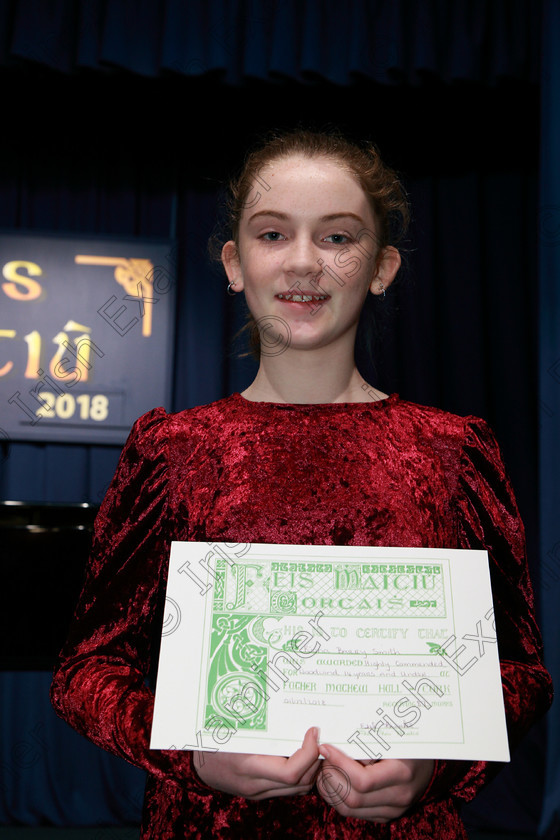 Feis01022018Thu22 
 22
Highly Commended Ríona Barry Smith from Ballincollig.
 Instrumental Music Class: 213: “The Daly Perpetual Cup”
Woodwind 14Years and Under. Feis Maitiú 92nd Festival held in Fr. Matthew Hall. EEjob 01/02/2018 Picture: Gerard Bonus.