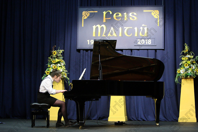 Feis03022018Sat23 
 23
Georgina Cassidy Blarney giving a 3rd place performance.
 Instrumental Music: Class: 156: “The Bernard Curtis Memorial Perpetual Cup” Piano Sonata Feis Maitiú 92nd Festival held in Fr. Matthew Hall. EEjob 02/02/2018 Picture: Gerard Bonus.