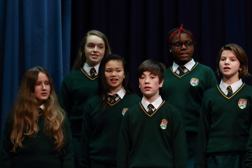 Feis12042018Thu48 
 46~48
Ashton School Choir singing “All Things Bright and Beautiful”.
 Singing Class: 83: “The Loreto Perpetual Cup” Secondary School Unison Choirs Feis Maitiú 92nd Festival held in Fr. Mathew Hall. EEjob 12/04/2018 Picture: Gerard Bonus