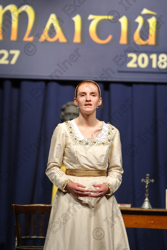 Feis16032018Fri51 
 49~51
Isobel Carey from Ballinlough performing “Anne of The One Thousand Days” in “The Lorna Daly Memorial Perpetual Cup” Dramatic Solo 18 Years and Over.
 Feis Maitiú 92nd Festival held in Fr. Mathew Hall. EEjob 16/03/2018 Picture: Gerard Bonus.