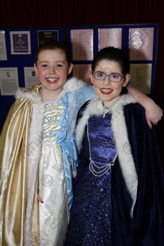 Feis24032018Sat69 
 68~69
Performers and Saoirse Twomey from Bishopstown and Ballinhassig performed “Two Sisters in a Very Frosty Situation”.
 Speech and Drama Class: 312: Dramatic Duo 10 Years and Under Feis Maitiú 92nd Festival held in Fr. Mathew Hall. EEjob 24/03/2018 Picture: Gerard Bonus