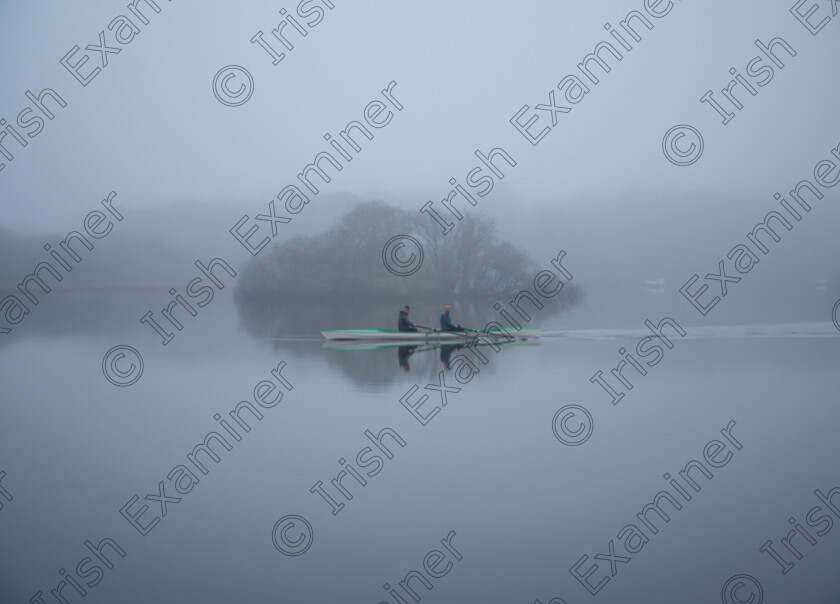 DSC0620 
 2 rowers out early on a very foggy Lough Leane in Killarney, Co Kerry. Picture : Conor Healy