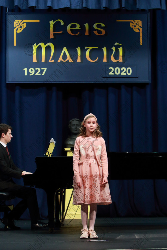 Feis07022020Fri18 
 18
Lauren Mills from Montenotte performing.

Class:54: Vocal Girls Solo Singing 11 Years and Under

Feis20: Feis Maitiú festival held in Father Mathew Hall: EEjob: 07/02/2020: Picture: Ger Bonus.