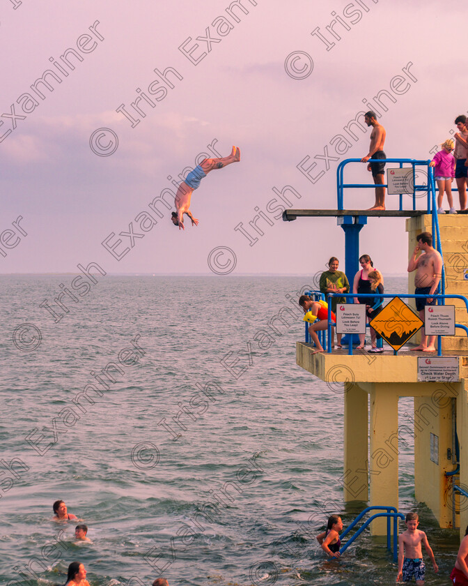 Blackrock Flip EN (1 of 1) 
 Michael O'Brien doing a backflip off of Blackrock Diving Tower, Salthill, Co. Galway