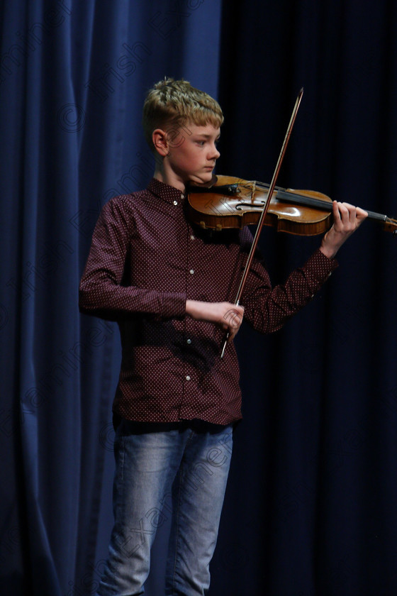 Feis09022018Fri12 
 12
Conor Galvin performing.
 Instrumental Music Class: 232: “The Houlihan Memorial Perpetual Cup” 
String Repertoire 14 Years and Under Feis Maitiú 92nd Festival held in Fr. Mathew Hall. EEjob 09/02/2018 Picture: Gerard Bonus.