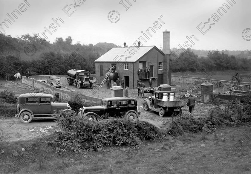 1254415 
 Opening of new creamery at Ballinadee 05/10/1936 Ref. 829B Old black and white farming farmers co-ops