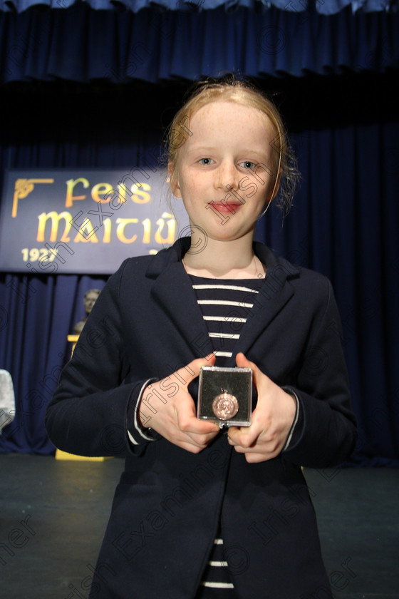 Feis22032018Thu14 
 14
Bronze Medallist Síofra Doyle from Glanmire.
 Labhairt na Filíocht agus Míreanna Drámaíochta Class: 516: Bhéarslabhairt 9 Bliana D’Aois Nó Faoina Roinn 2 Feis Maitiú 92nd Festival held in Fr. Mathew Hall. EEjob 22/03/2018 Picture: Gerard Bonus