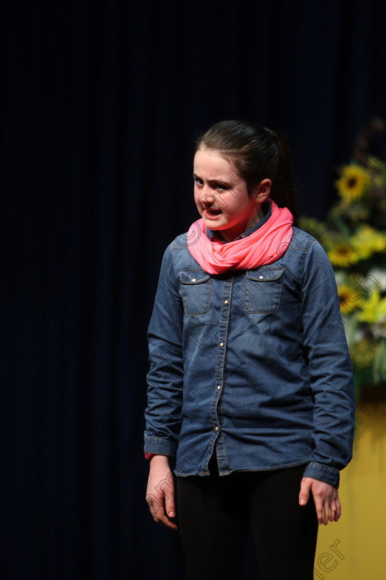 Feis20022018Tue05 
 5
Jane Larkin giving a Silver Medal Performance.
 Speech and Drama Class: 364: Girls 11 Years and Under Section 1 Feis Maitiú 92nd Festival held in Fr. Mathew Hall. EEjob 20/02/2018 Picture: Gerard Bonus.