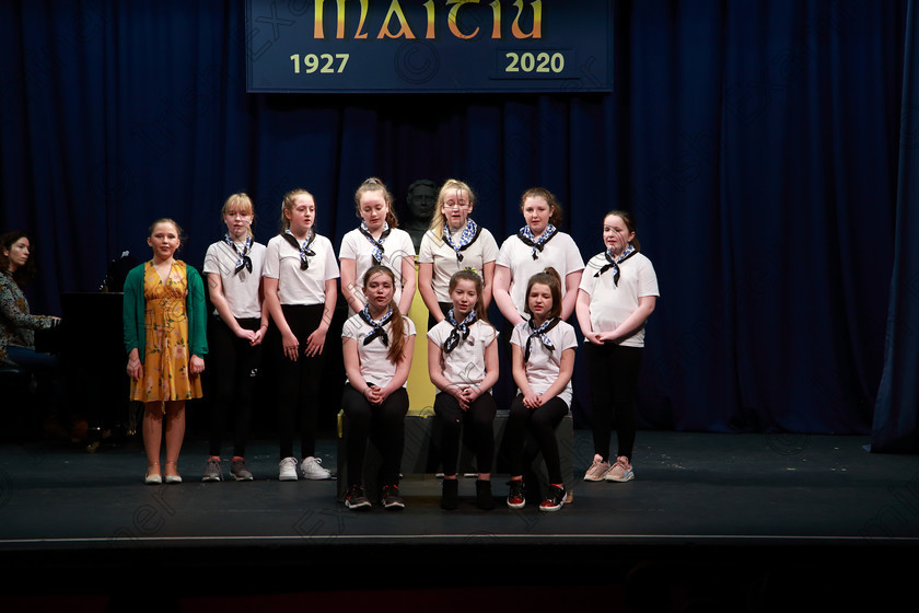 Feis01032020Sun33 
 21~33
Pam Golden Drama singing their own choice songs from Sound of Music.

Class:102: “The Juvenile Perpetual Cup” Group Action Songs 13 Years and Under

Feis20: Feis Maitiú festival held in Father Mathew Hall: EEjob: 01/03/2020: Picture: Ger Bonus