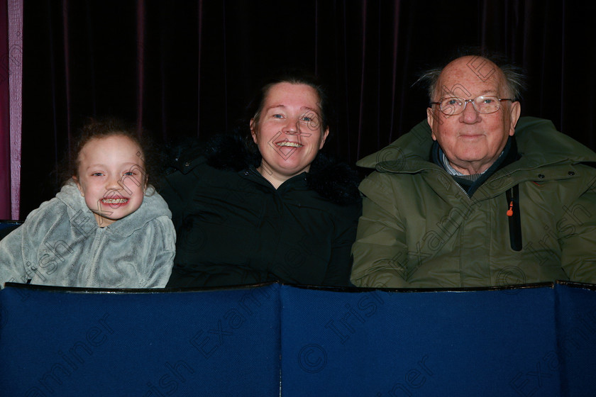 Feis07022018Wed09 
 9
Performer Caoimhe Murphy from Blackrock with her mum Niamh and granddad Val Quigley.
 Instrumental Music Class: 167: Piano Solo8 Years and Under Feis Maitiú 92nd Festival held in Fr. Mathew Hall. EEjob 05/02/2018 Picture: Gerard Bonus.