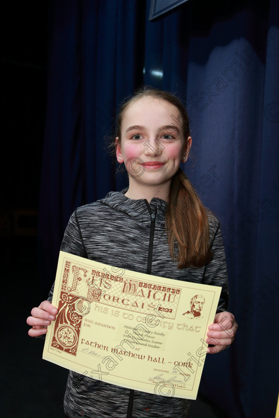 Feis09032020Mon39 
 39
Third Place: Melody O’Leary Reidy from Ballycotton.

Class:327: “The Hartland Memorial Perpetual Trophy” Dramatic Solo 12 and Under

Feis20: Feis Maitiú festival held in Father Mathew Hall: EEjob: 09/03/2020: Picture: Ger Bonus.