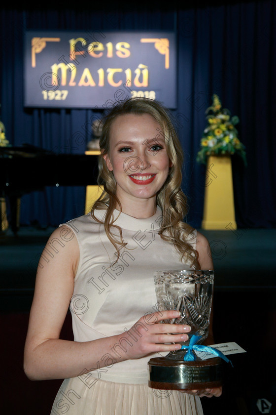 Feis04032018Sun23 
 23
Winner Fiona Falvey from Carrigaline.
 Singing and School Choirs Class: 13: The Lieder Perpetual Prize” and “Doyle Bursary” Bursary Value €100 Lieder Repertoire Feis Maitiú 92nd Festival held in Fr. Mathew Hall. EEjob 04/03/2018 Picture: Gerard Bonus