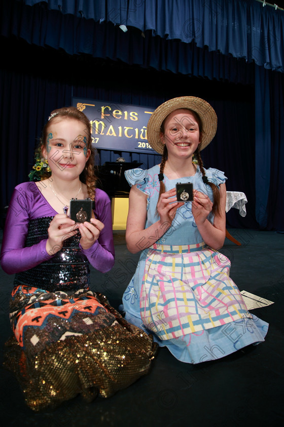 Feis05032018Mon44 
 44
Bronze Medallist Isabelle Moore from Rosscarbery and Silver Medallist Nessa O’Callaghan from Glanmire.
 Singing and School Choirs Class: 113: “The Edna McBirney Memorial Perpetual Award” Solo Action Song 12 Years and Under Section 1 Feis Maitiú 92nd Festival held in Fr. Mathew Hall. EEjob 05/03/2018 Picture: Gerard Bonus.