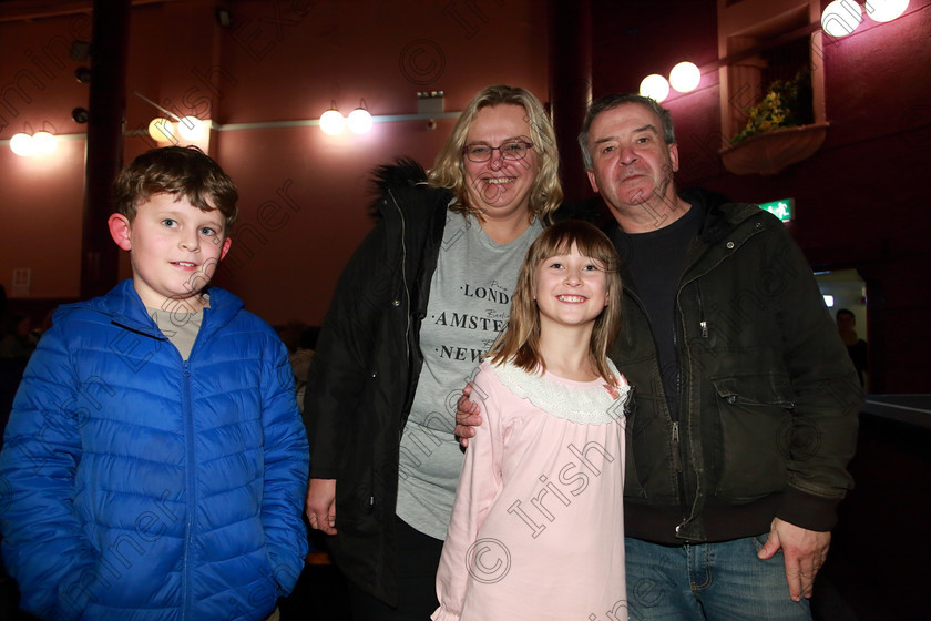 Feis07022020Fri65 
 65
Performer Eva Kidney from Cobh with her twin Brother Adam and parents Karina and Peter.

Class:114: “The Henry O’Callaghan Memorial Perpetual Cup” Solo Action Song 10 Years and Under

Feis20: Feis Maitiú festival held in Father Mathew Hall: EEjob: 07/02/2020: Picture: Ger Bonus.