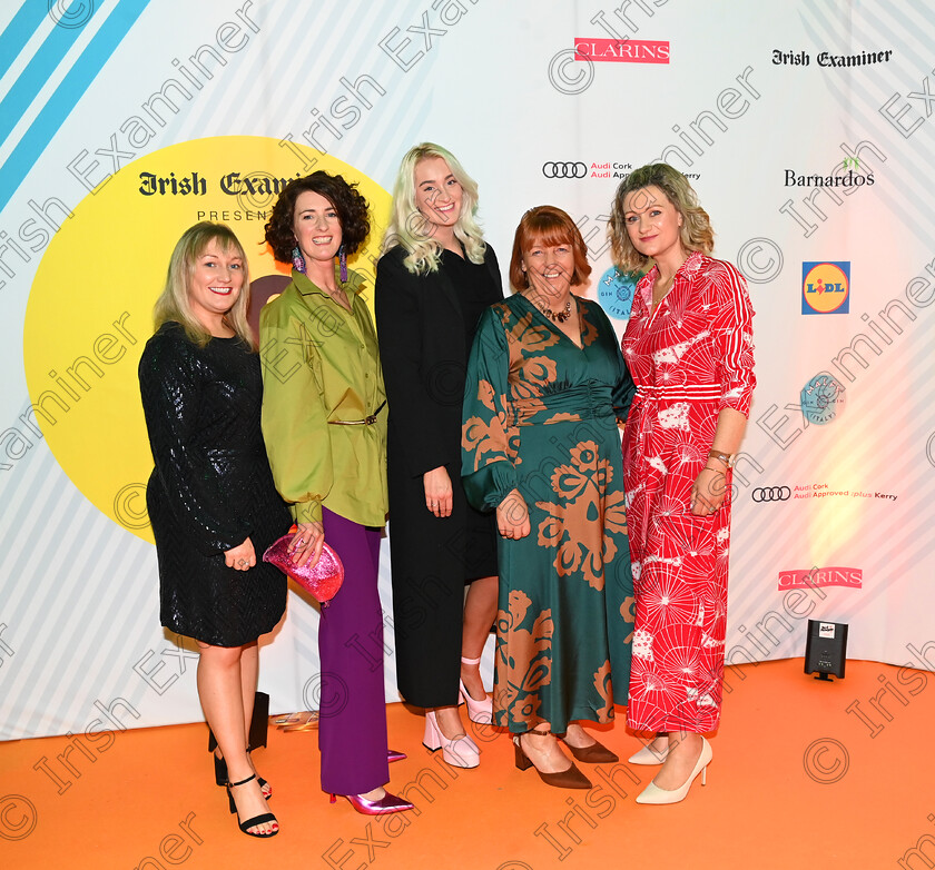 LC-ie-style-62-chamber 
 Staff from Cork Chamber; Lisa Dennehy, Bo Browne, Vicky O'Connor, Carmel Holland and Annie FitzGibbon at City Hall for the Irish Examiner iestylelive2024 at City Hall Cork. Pic Larry Cummins