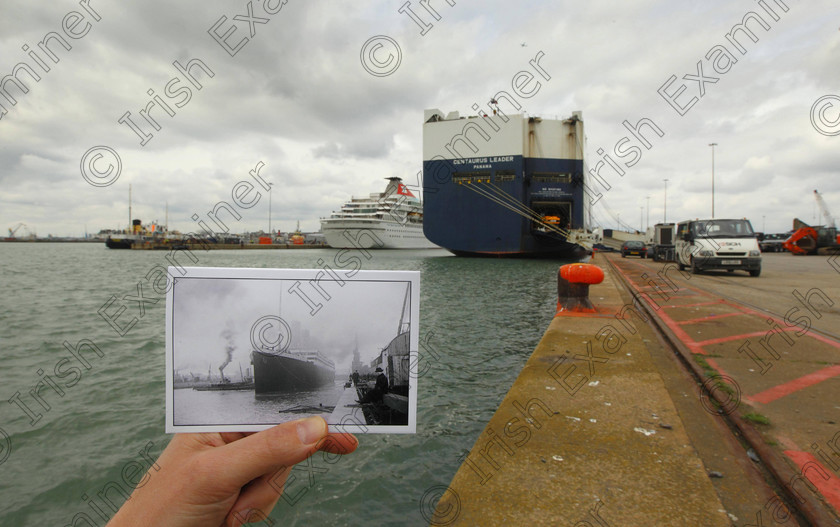 SEA Titanic 154022 
 A car carrying ship sits at 44 berth in Southampton docks, the same berth from which the RMS Titanic sailed from on April 10th, 1912. PRESS ASSOCIATION Photo. Picture date: Sunday April 8, 2012. Commemorations will be held around the world on the centenary of the sinking of the ill-fated liner on the night of April 14th. Photo credit should read: Chris Ison/PA Wire