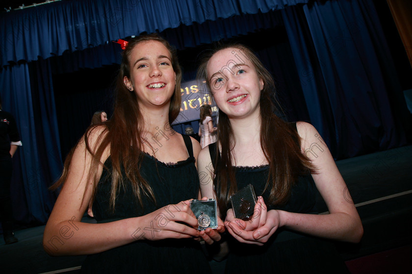 Feis05032018Mon11 
 11
Bronze Medallists Duo; Siri Forde and Kate Tompkins from Bishopstown. 
 Singing and School Choirs Class: 93: Vocal Duets 13 Years and Under Feis Maitiú 92nd Festival held in Fr. Mathew Hall. EEjob 05/03/2018 Picture: Gerard Bonus.