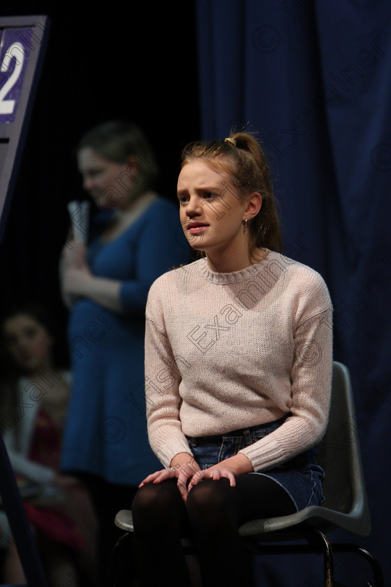 Feis08032018Thu04 
 4
Aisling O’Mahony performing “I Think He Likes Me”.
 Singing and School Choirs Class: 112: “The C.A.D.A. Perpetual Trophy” Solo Action Song 14 Years and Under Section 2 Feis Maitiú 92nd Festival held in Fr. Mathew Hall. EEjob 06/03/2018 Picture: Gerard Bonus.