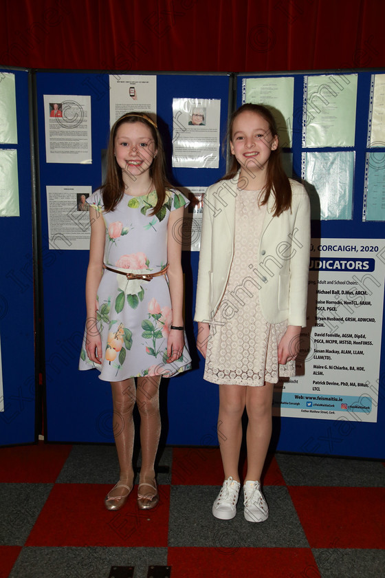 Feis06032020Fri10 
 10
Aisling Hyde from Ballyvourney and Áine Leahy from Ballincollig.

Class:447: Prose Speaking 12 Years and Under

Feis20: Feis Maitiú festival held in Father Mathew Hall: EEjob: 06/03/2020: Picture: Ger Bonus.