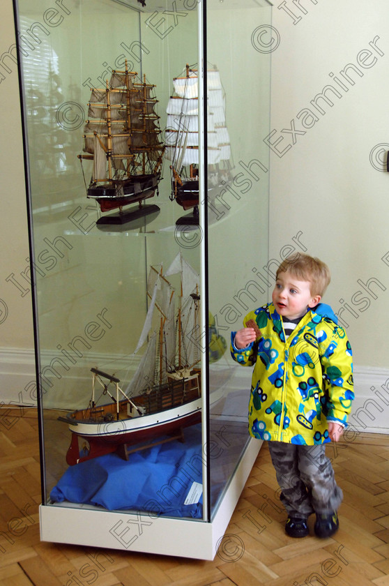 RM Titanic-10101497 
 Young Adam O'Sullivan, Ballincollig, checking out the ships at the opening of the Cork Titanic Society members' model ships exhibition in the museum at Fitzgerald's Park. 
Picture: Richard Mills