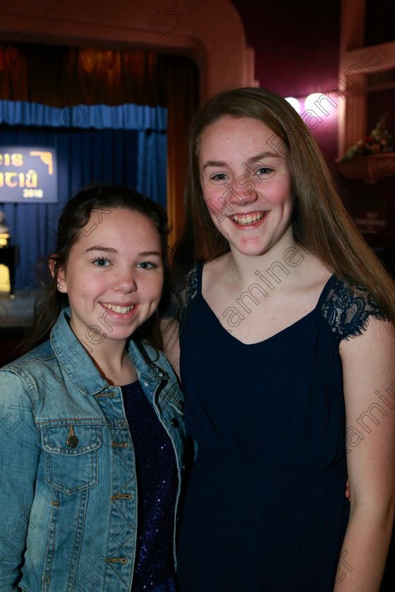 Feis05032018Mon15 
 15
Performers Ruby Hicks and Laura Lardner from Fermoy.
 Singing and School Choirs Class: 53: Girls Solo Singing 13 Years and Under –Section 2 Feis Maitiú 92nd Festival held in Fr. Mathew Hall. EEjob 05/03/2018 Picture: Gerard Bonus.