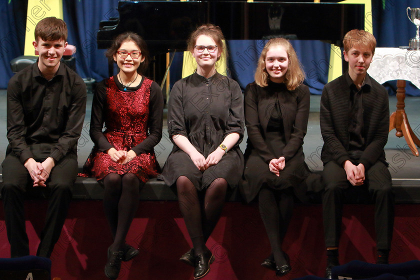 Feis0502109Tue42 
 42
Performers; David Vesey from Laoise; Megan Chan from Blackrock; Georgia Cassidy from Youghal; Helen Rutledge from Blackrock and Ben Johnson from Dingle Kerry

Class: 155: “The Bridget Doolan Memorial Perpetual Cup” and Bursary
Bursary Value €150 Piano Concerto One Movement from any Concerto.

Feis Maitiú 93rd Festival held in Fr. Matthew Hall. EEjob 05/02/2019. Picture: Gerard Bonus