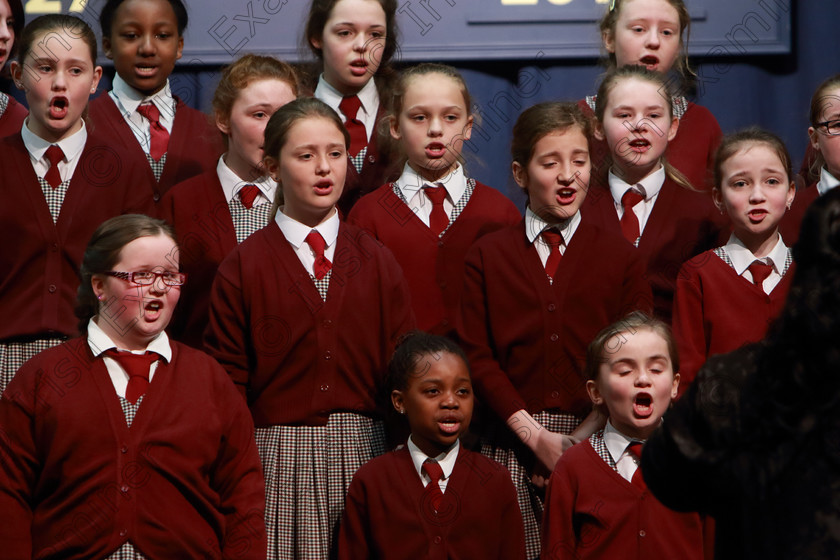 Feis12042018Thu25 
 22~27
St. Joseph’ Girls’ Choir Clonakilty singing “Lord of the Dance” and “Listen to The Rain” with Accompanist, Annabelle Adams and Conductor Joanne Walsh who went on to win the Trophy after their Bus broke down on the way to Feis. 
 Singing Class: 84: “The Sr. M. Benedicta Memorial Perpetual Cup” Primary School Unison Choirs Section 1 Feis Maitiú 92nd Festival held in Fr. Mathew Hall. EEjob 28/03/2018 Picture: Gerard Bonus