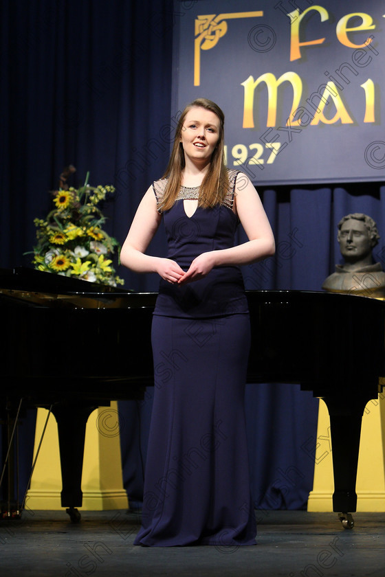 Feis04032018Sun17 
 17~19
Grainne Kearney from Rathcormac giving a 3rd place performance.
 Singing and School Choirs Class: 13: The Lieder Perpetual Prize” and “Doyle Bursary” Bursary Value €100 Lieder Repertoire Feis Maitiú 92nd Festival held in Fr. Mathew Hall. EEjob 04/03/2018 Picture: Gerard Bonus