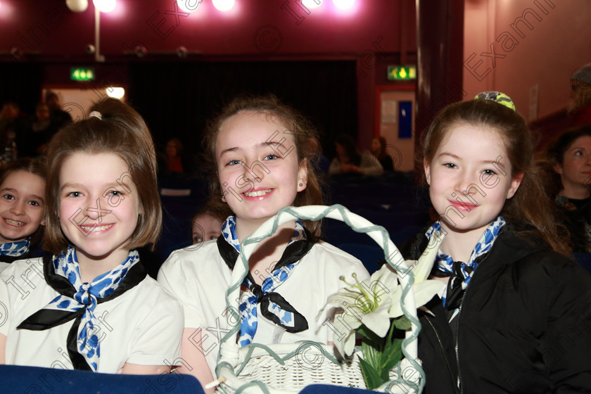 Feis01032020Sun08 
 8
Ruby Sinnott, Ava Gaffney and Caoimhe White from Pam Golden Drama.

Class:102: “The Juvenile Perpetual Cup” Group Action Songs 13 Years and Under

Feis20: Feis Maitiú festival held in Father Mathew Hall: EEjob: 01/03/2020: Picture: Ger Bonus