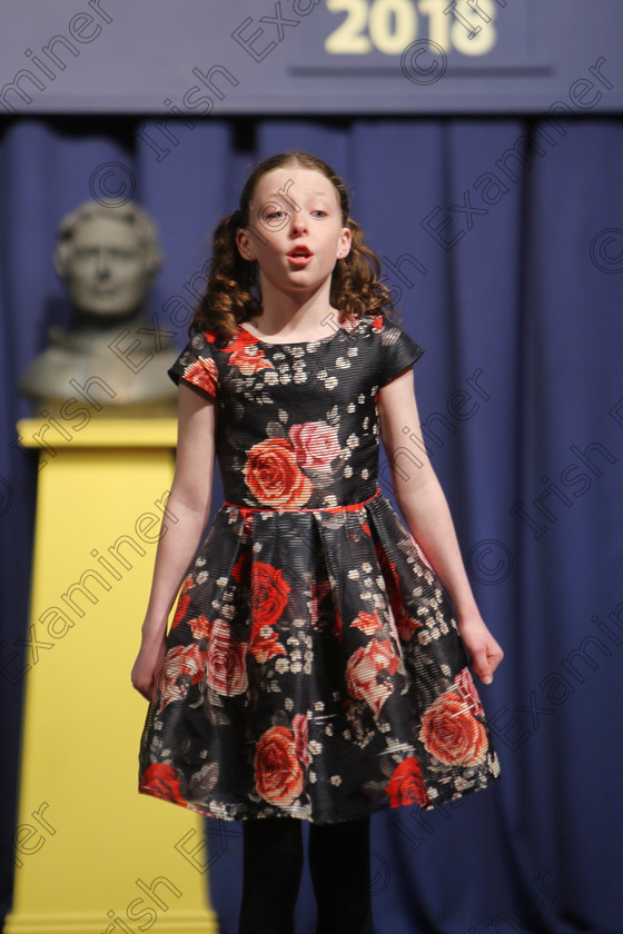 Feis25032018Sun14 
 14
Aoife O’Keeffe performing.
 Speech and Drama Class: 365: Solo Verse Speaking Girls 10 Years and Under Section 5 Feis Maitiú 92nd Festival held in Fr. Mathew Hall. EEjob 25/03/2018 Picture: Gerard Bonus