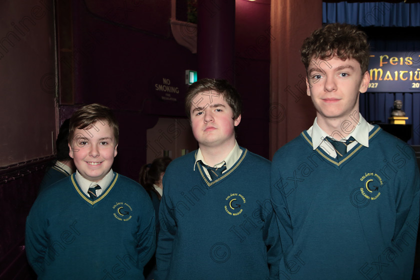 Feis12042018Thu61 
 61
Patrick Manning, Darragh Moriarty and Sam O’Keeffe Glanmire Community School Senior Choir
Feis Maitiú 92nd Festival held in Fr. Mathew Hall. EEjob 12/04/2018 Picture: Gerard Bonus