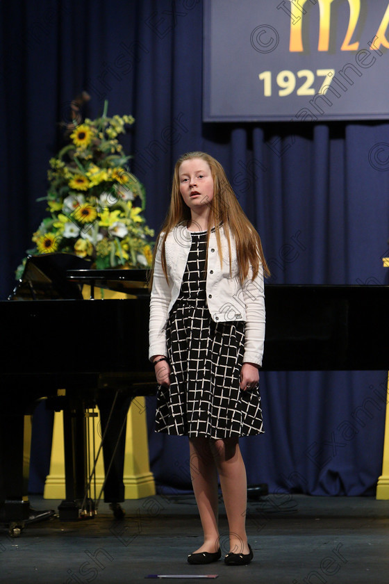 Feis05032018Mon21 
 21
Sinead Magnier performing
 Singing and School Choirs Class: 53: Girls Solo Singing 13 Years and Under –Section 2 Feis Maitiú 92nd Festival held in Fr. Mathew Hall. EEjob 05/03/2018 Picture: Gerard Bonus.