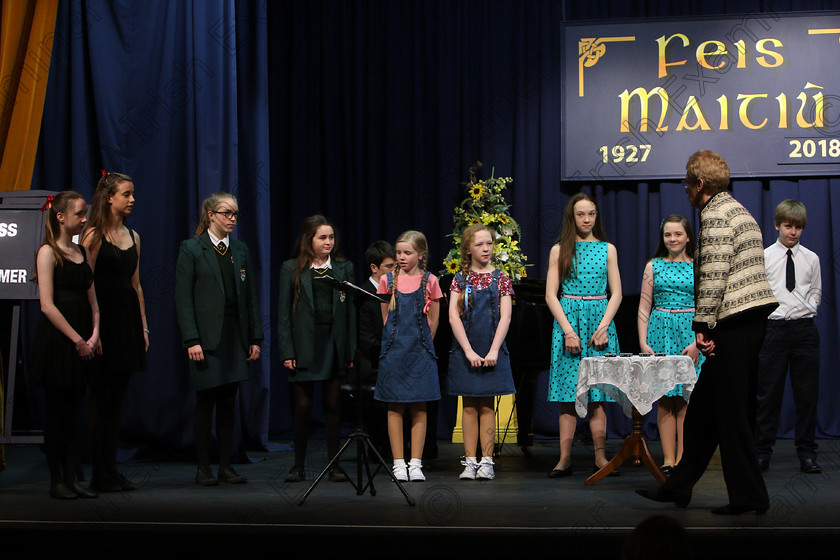 Feis05032018Mon12 
 12
 Adjudicator: Marilynne Davies giving some tips to the Duos.
Singing and School Choirs Class: 93: Vocal Duets 13 Years and Under Feis Maitiú 92nd Festival held in Fr. Mathew Hall. EEjob 05/03/2018 Picture: Gerard Bonus.