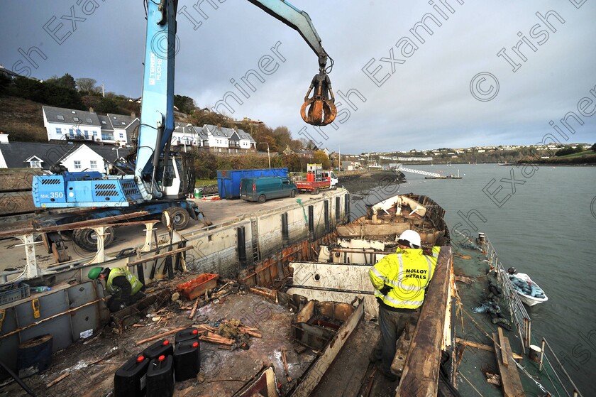 Astrid-ship-31 
 Irish Examiner local News Picture 05-12-2013 
Staff of Molloy Metals working on breaking up of the Dutch sail training vessel The Astrid at Kinsale, Co Cork. Picture Dan Linehan