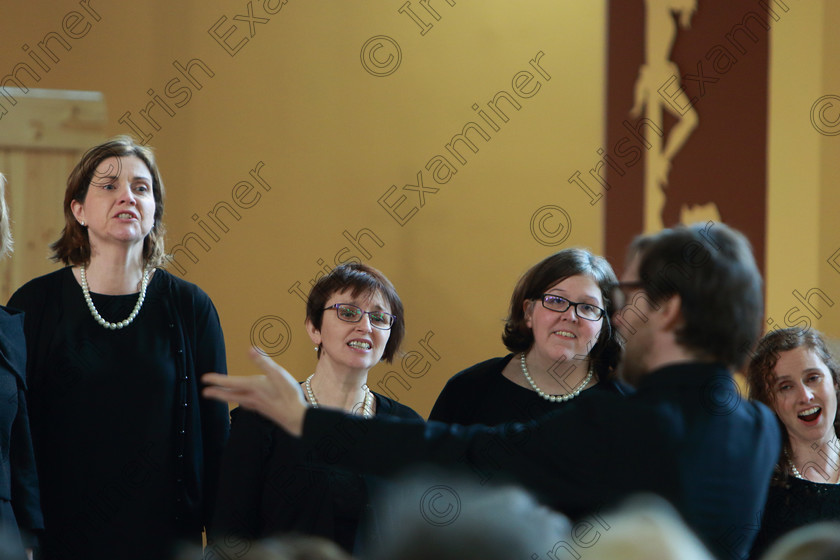 Feis0302109Sun18 
 16~18
Cor Lae Nua singing “Ava Maria” conducted by Nicholas McMurray.

Class: 76: “The Wm. Egan Perpetual Cup” Adult Sacred Choral Group or Choir Two settings of Sacred Words.

Feis Maitiú 93rd Festival held in Fr. Matthew Hall. EEjob 03/02/2019. Picture: Gerard Bonus.