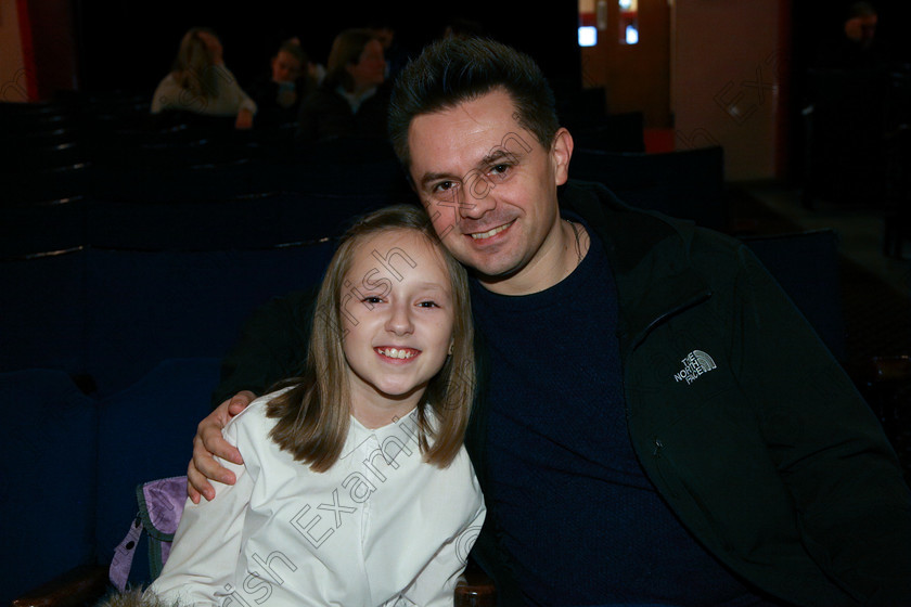 Feis03022018Sat05 
 5
Performer Wiktoria Dziduch from Mayfield with her dad Marcia.
 Instrumental Music Class: 166: Piano Solo 10 Years and Under Feis Maitiú 92nd Festival held in Fr. Matthew Hall. EEjob 02/02/2018 Picture: Gerard Bonus.