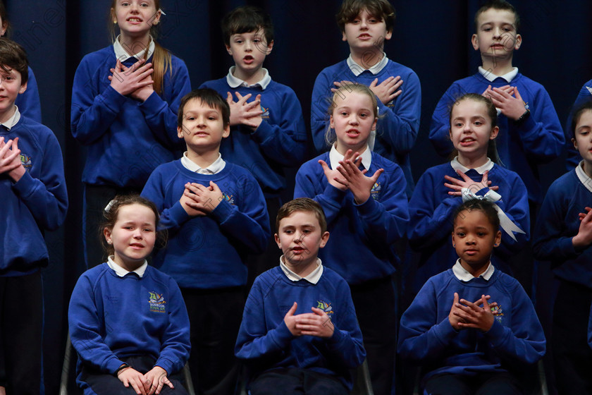 Feis10032020Tues22 
 17~22
Rushbrook NS performing I Saw My Teacher on A Saturday as their own choice.

Class:476: “The Peg O’Mahony Memorial Perpetual Cup” Choral Speaking 4thClass

Feis20: Feis Maitiú festival held in Father Mathew Hall: EEjob: 10/03/2020: Picture: Ger Bonus.