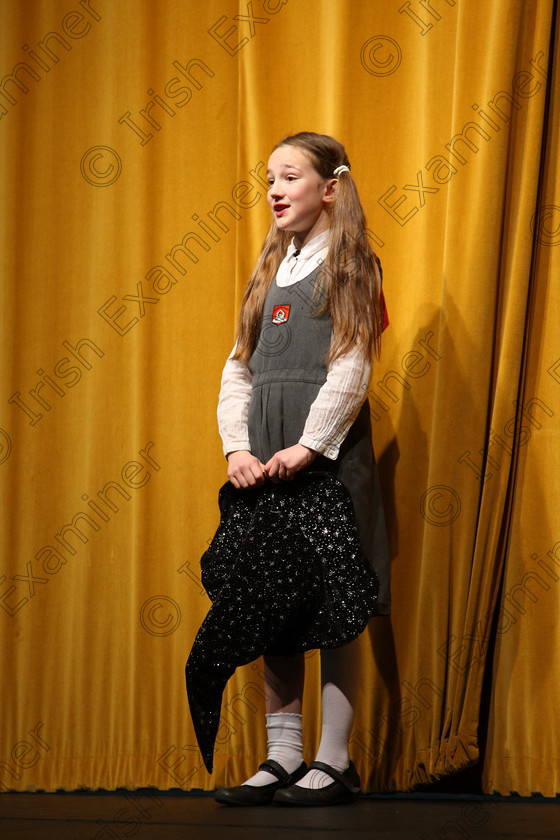 Feis14032018Wed25 
 25~26
Molly McDaid performing “The Worst Witch”.
 Speech and Drama Class: 328: “The Fr. Nessan Shaw Memorial Perpetual Cup” Dramatic Solo 10 Years and Under Section1Feis Maitiú 92nd Festival held in Fr. Mathew Hall. EEjob 14/03/2018 Picture: Gerard Bonus.