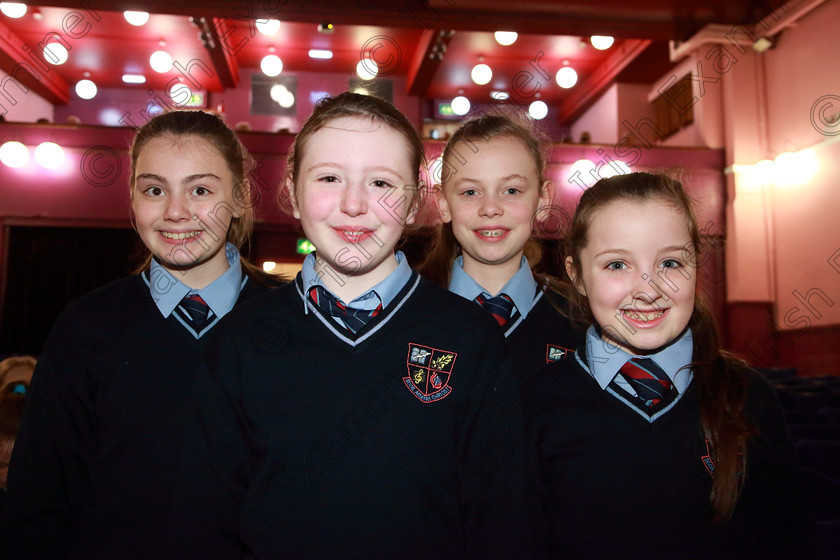 Feis28022019Thu31 
 31
Leah O’Brien Meehan, Aisling Mulcahy, Sally Bullman and Holly Heffernan from Scoil Aiseiri Chríost Farranree.

Class: 85: The Soroptimist International (Cork) Perpetual Trophy and Bursary”
Bursary Value €130 Unison or Part Choirs 13 Years and Under Two contrasting folk songs.

Feis Maitiú 93rd Festival held in Fr. Mathew Hall. EEjob 28/02/2019. Picture: Gerard Bonus