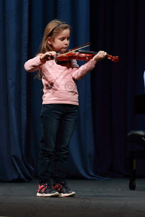 Feis0402109Mon33 
 33~34
Róisín O’Higgins performing set piece

Class: 242: Violin Solo 8 Years and Under (a) Carse–Petite Reverie (Classical Carse Bk.1) (b) Contrasting piece not to exceed 2 minutes.

Feis Maitiú 93rd Festival held in Fr. Matthew Hall. EEjob 04/02/2019. Picture: Gerard Bonus