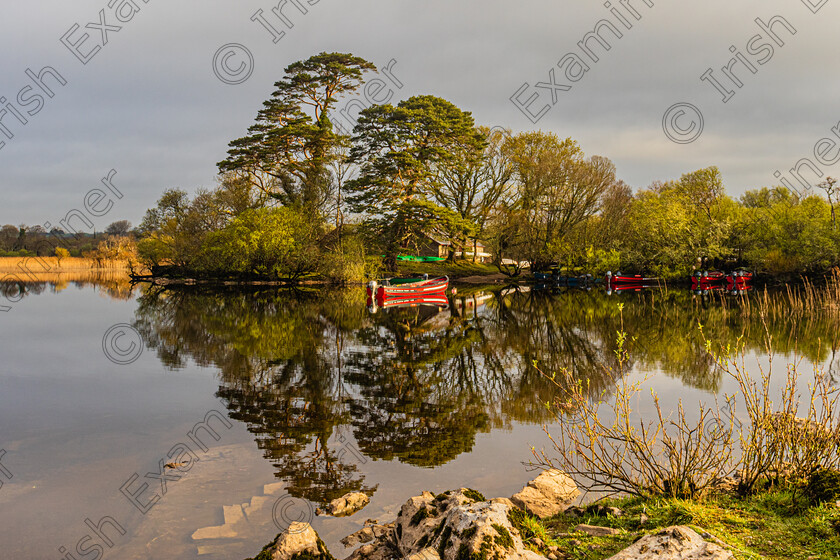 Killarney Reflections-6171 
 Nice early morning light at Lough Leane Killarney in April 2022.Photo by: Noel O Neill 
 Keywords: Killarney, boat, boats, reflection