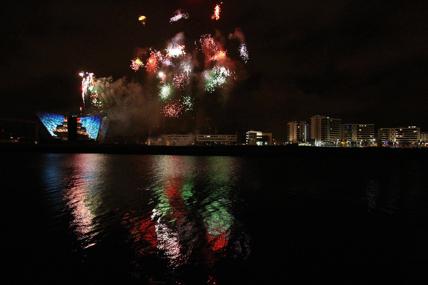 SEA Titanic Belfast 224570 
 Fireworks light the sky over the new Titanic Belfast building as the city continued with its Titanic centenary celebrations. PRESS ASSOCIATION Photo. Picture date: Saturday April 7, 2012. The show, which included synchronised pyrotechnics and 3D graphics, took inspiration from all stages of the Titanic's story - from the doomed liner's construction right through to her maiden voyage. Photo credit should read: Niall Carson/PA Wire