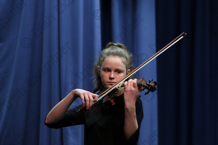 Feis05022018Mon11 
 11
Ellen O’Connell performing.
 Instrumental Music Class: 239: Violin Solo14 Years and Under Feis Maitiú 92nd Festival held in Fr. Matthew Hall. EEjob 05/02/2018 Picture: Gerard Bonus.