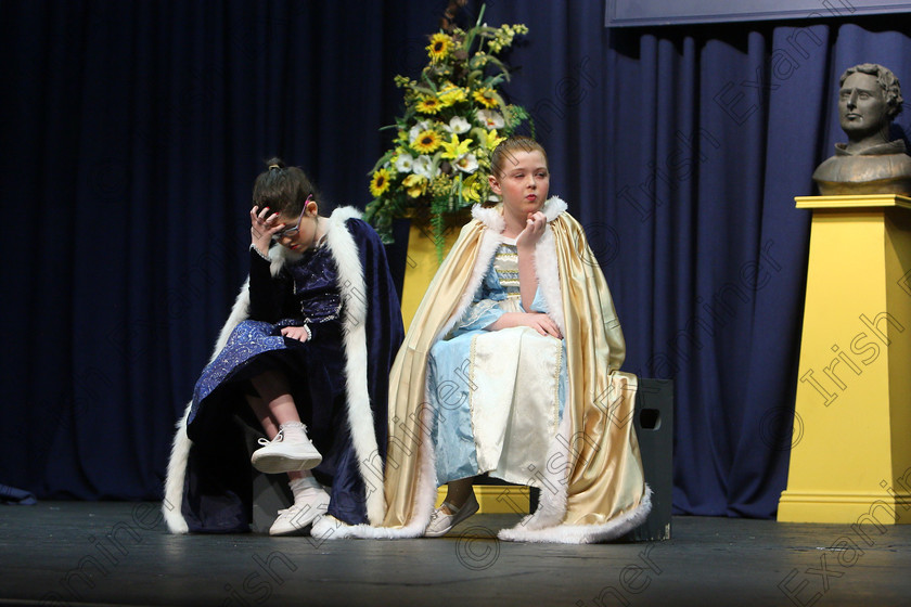 Feis24032018Sat37 
 36~38
Saoirse Twomey and Mia Dorgan performing “Two Sisters in a Very Frosty Situation”.
 Speech and Drama Class: 312: Dramatic Duo 10 Years and Under Feis Maitiú 92nd Festival held in Fr. Mathew Hall. EEjob 24/03/2018 Picture: Gerard Bonus